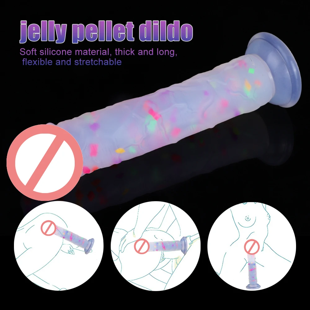 Multi Color Love Erotica Fantasy Dildo Soft Silicone Material Strong Suction Cup Artificial Penis No Ball Anal Plug Lady Sex Toy