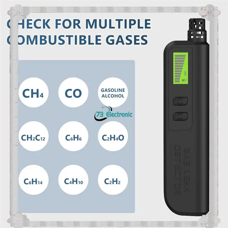 24-Hour Delivery Mini Handheld Gas Leak Detector Natural Gas Detector Combustible Gas Detector With Audible Alarm Gas Sniffer Te