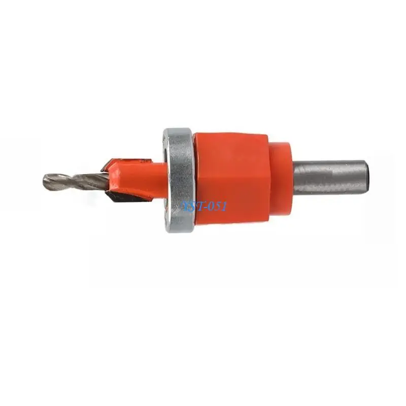 E15A Countersink Drill Bit with Adjustable Depth Stop Collar Fit for Furniture Making