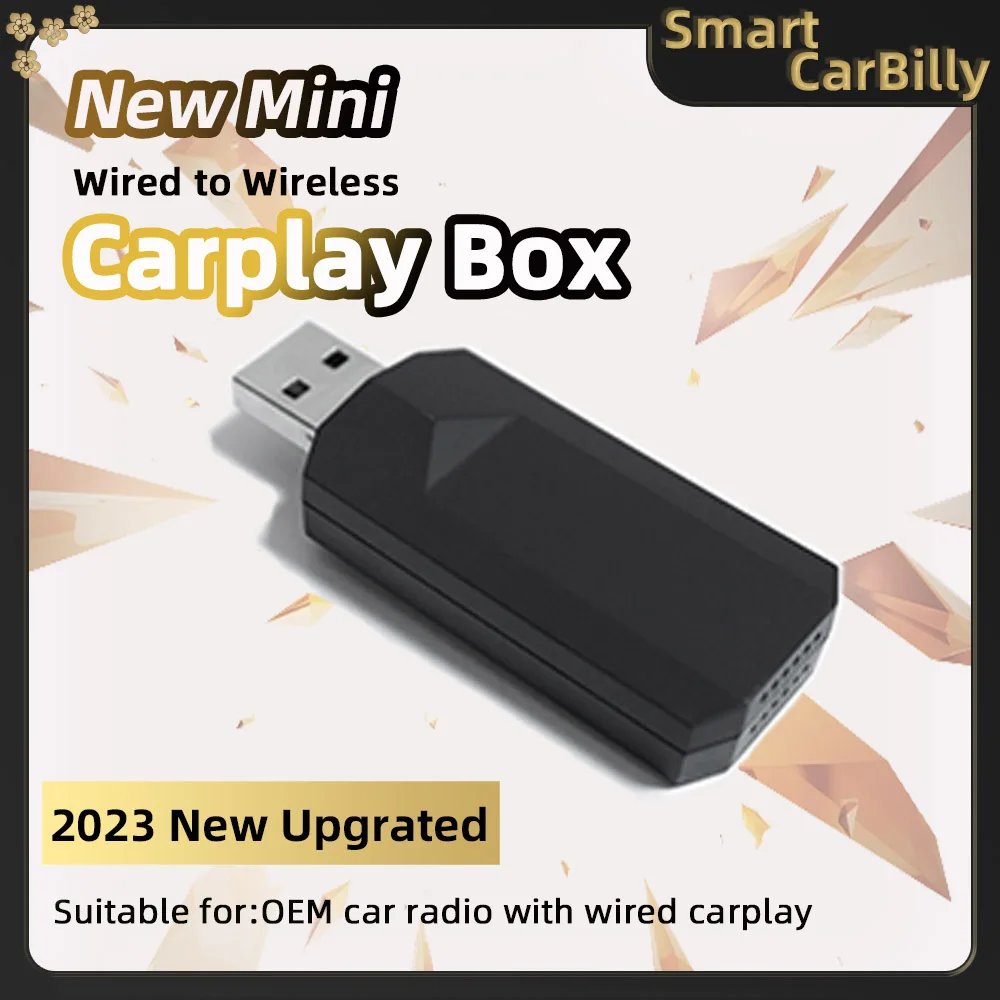 سلكي إلى صندوق CarPlay اللاسلكي لستيريو السيارة OEM مع توصيل USB وتشغيل الاتصال التلقائي للهاتف الارتباط الذكي مع CarPlay