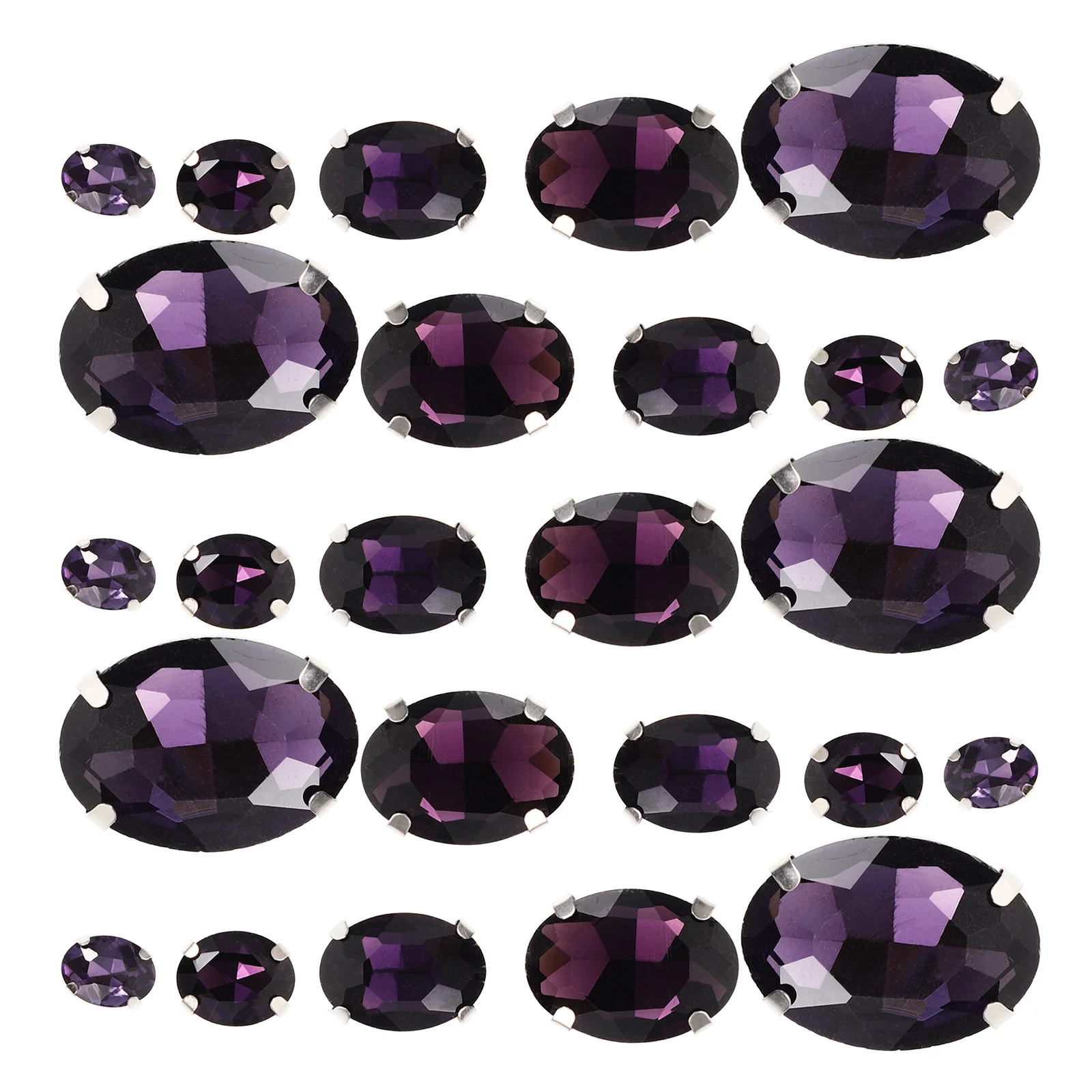 

50pcs Sew On Glass Rhinestones Claw Rhinestone Decors Handmade Diy Clothing Accessories Glitter Small Rhinestones For Wedding