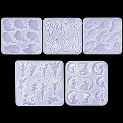 DIY Angel Wings Shiny Fairy Girl Silicone Resin Mold for DIY Epoxy Resin UV Casting Mold Keychain Pendant Jewelry Making Crafts