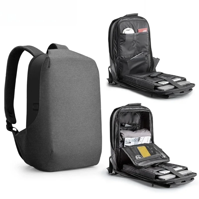 Multifunctional backpack, outdoor splash-proof double-layer backpack, portable schoolbag.