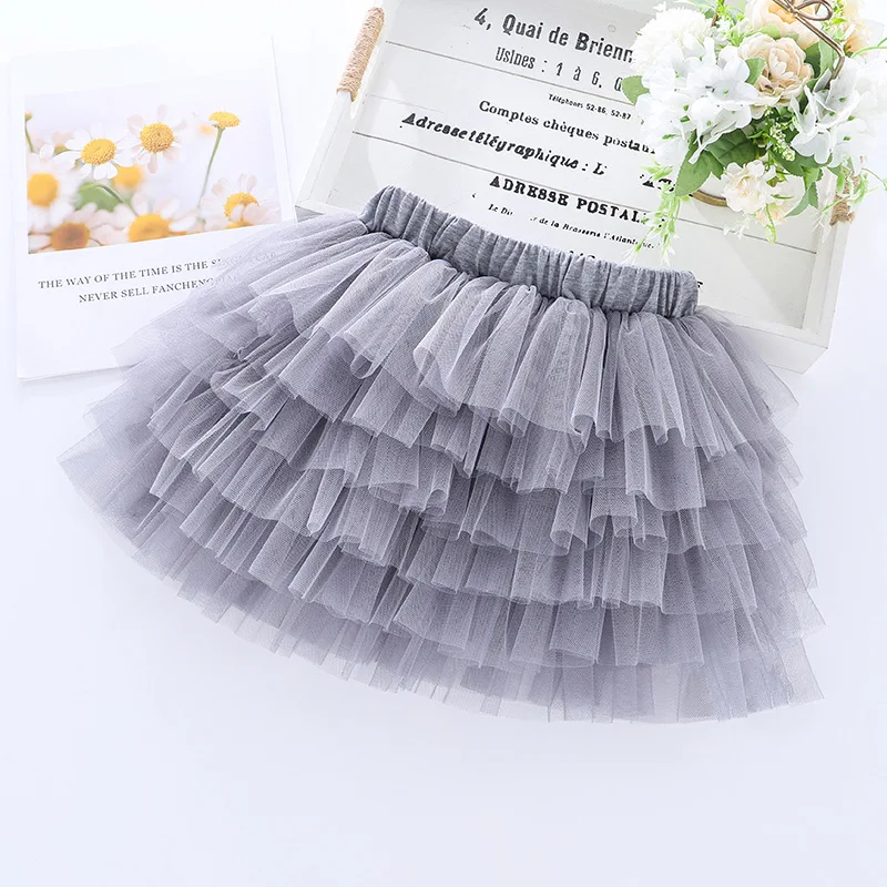 Hot Baby Girls Tulle Tutu Skirt Ballerina Pettiskirt Fluffy Children Ballet Skirts for Party Dance Princess Girl Tulle Clothes