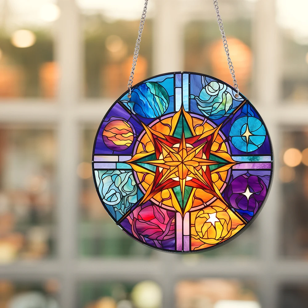 Starlight Window Hanging Acrylic Plaque Sun Catcher Gifts For Dog Lovers Light Yorkie Home Decorations