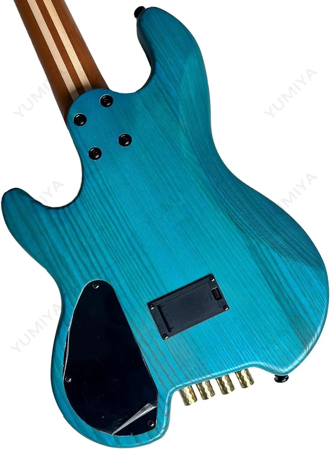 4 String Headless Bass Guitar ASH Body Roasted Maple Neck Active Pickup with Bigbag