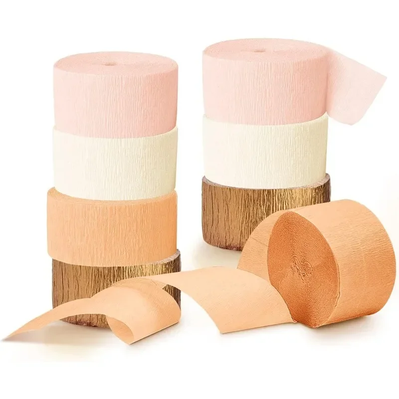 Herbst Hochzeit Dekor Gold Orange Rosa Beige Krepp Papier Luft schlangen Boho Party Dekoration für Hochzeit Bachelorette Geburtstag Lieferungen