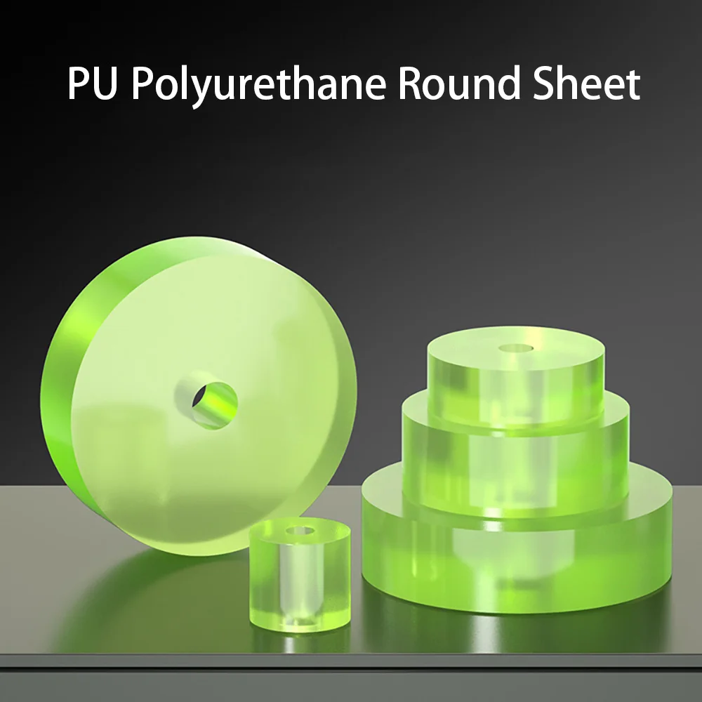 

PU Polyurethane Round Sheet OD 20mm-220mm Thick 30/40/50mm Elastic Rubber Board Oil Wear Resistant Damping Plate Sealing Gasket