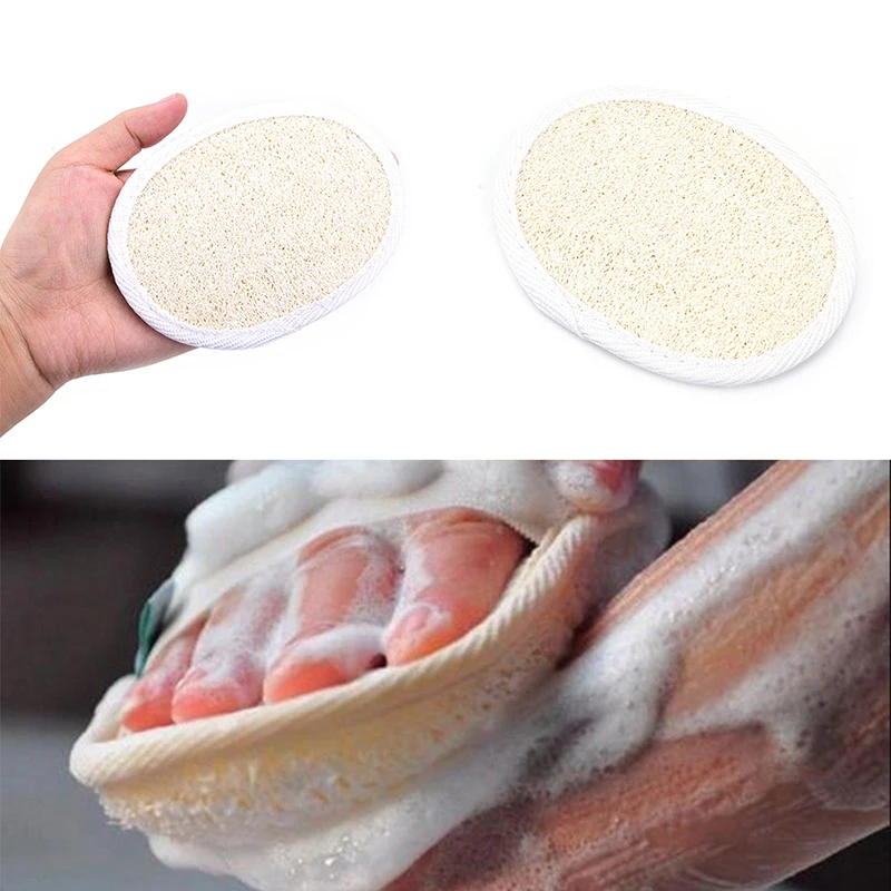 1Pc Natural Loofah Body Scrubber Bath Exfoliating Sponge Soft durable Shower Brushes Clearner Pad Exfoliator Shower Body Care