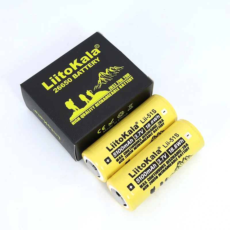 Liitokala Lii-51S  3.7V  26650  AA AAA 1.2V NiMH Rechargeable Lithium Battery