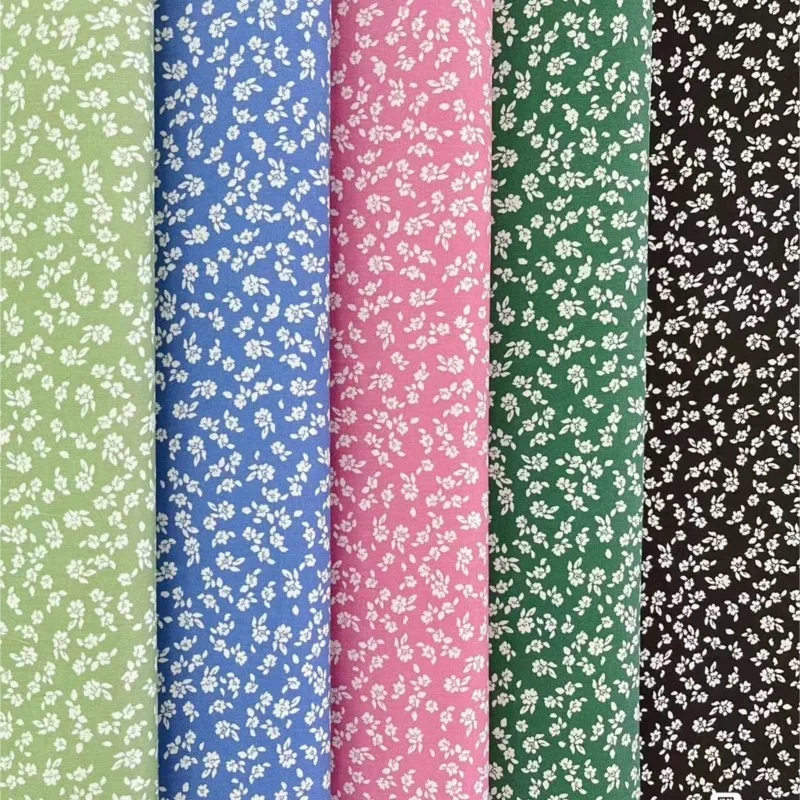 Floral fabric Spring /summer fabric printed fabric,45s artificial cotton printed cotton silk  dress Pants clothing Fabric