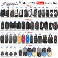 jingyuqin Xhorse VVDI Universal Remote Wired Car Key XKKF02EN XKKF03EN XKMQB1EN XKKF20EN XKKF21EN XKTO10EN XKB506EN XKMA00EN XK