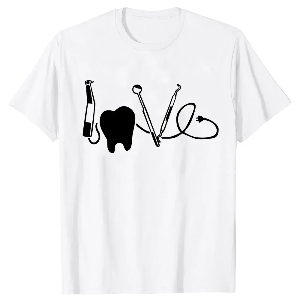 Heartbeat Dentist Dental Assistant T ShirtUnisex Style Shirts for Women Men Clothing Casual T-shirts Harajuku Graphic T Shirts