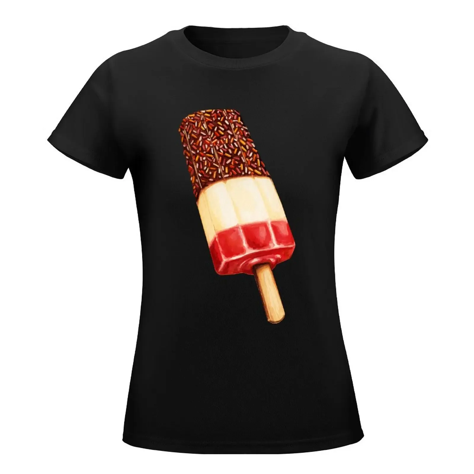 Fab Ice Lolly Pattern T-Shirt tees Short sleeve tee Blouse cropped t shirts for Women