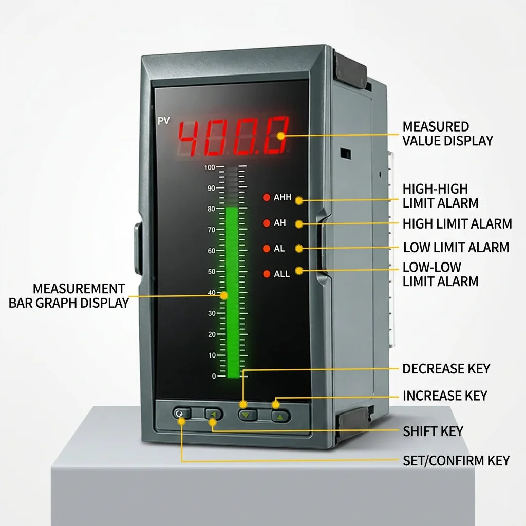 Intelligent Digital Display Pressure Level Temperature Control Instrument 4-20mA Pressure Level Indicator Display Controller