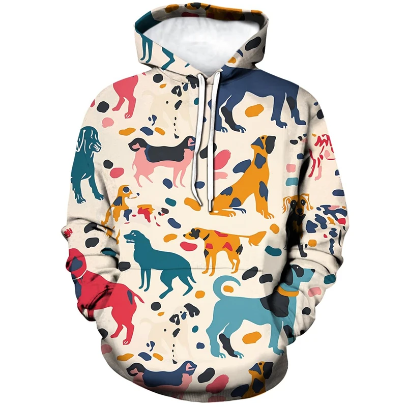 Unisex Adults 3D Dog Cat Printed Hoodies For Men Women Pullover Novelty Sweatshirts With Pockets Cute Pet Beach Hoodie Tracksuit