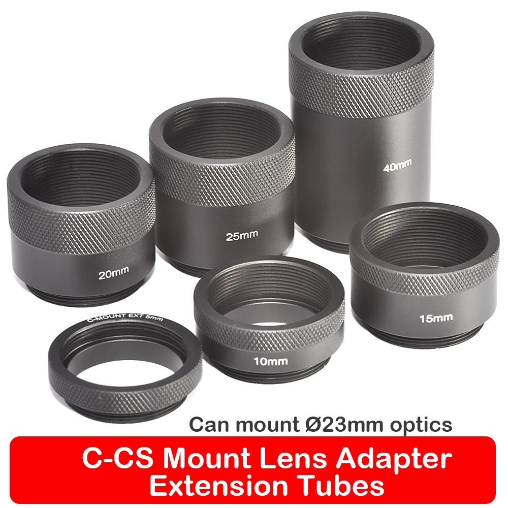 C-CS MOUNT Extension Tube Adapter 5 10 15 20 25 40mm C-Mount Adaptor Spacer Ring For CCTV Lens and Industrial Camera Lens