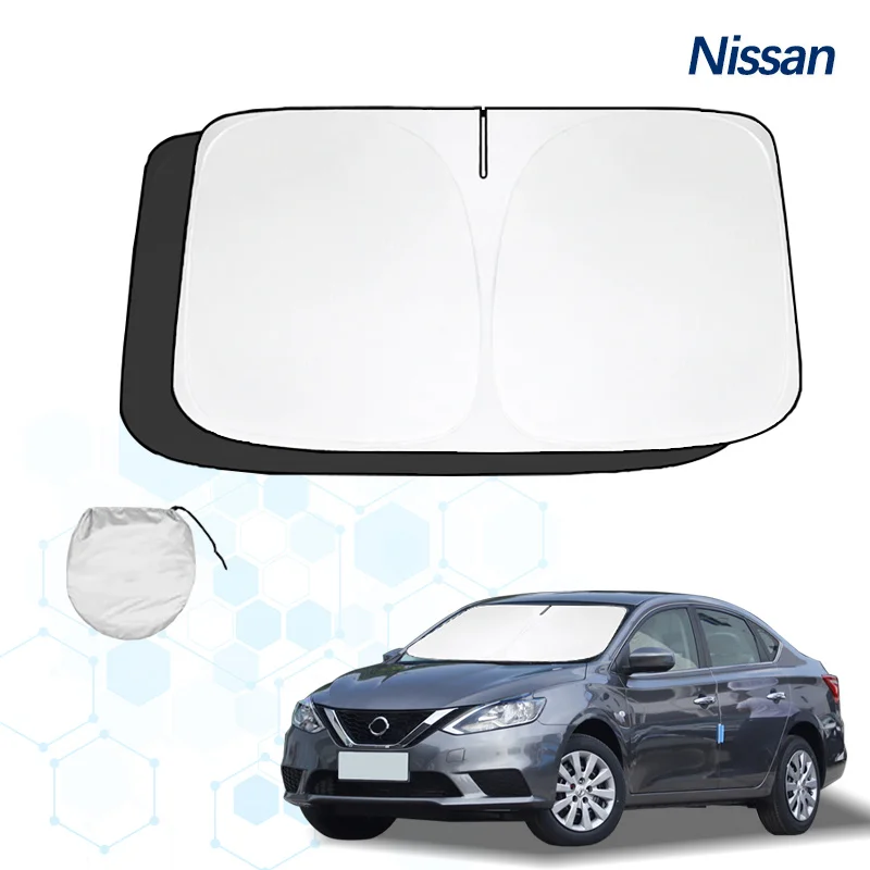 For Nissan Sylphy 2012-2024 Windshield Sun Shade Sunshade Sun Visor Protector Foldable Blocks UV Rays Keep Car Cooler