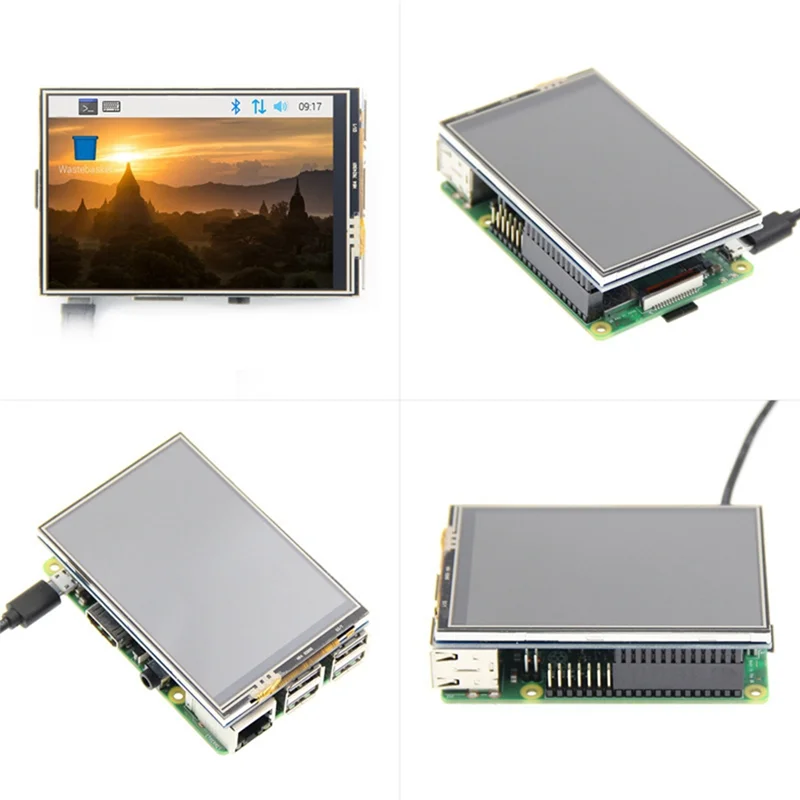3.5 Inch Touch Screen Module SPI 480X320 With 5V Fan Interface Resistive Touch Screen For Raspberry Pi 3B+/4B-X62A