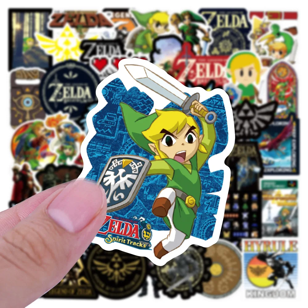 2023New 50pcs The Legend of Zelda Graffiti Skateboard Pocket Suitcase Car Animation Waterproof Decorative Sticker(Various Types)