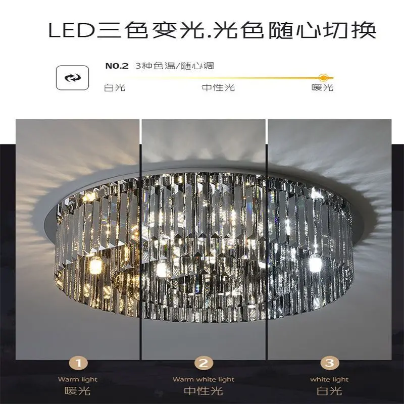 Plafonnier Circulaire Moderne en Clip de Luxe, Luminaire Décoratif d'Nik, Idéal pour un Salon, une Chambre à Coucher ou un Restaurant, Nouveauté 2023