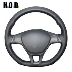 Black Artificial Leather Car Steering Wheel Cover for Volkswagen VW Golf 7 Mk7 New Polo 2014 2015 2016 2017