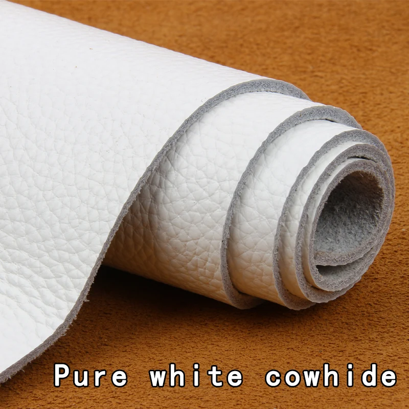 White cowhide leather, genuine leather with lychee pattern fabric, sofa seat soft package, top layer cowhide, off white whole le