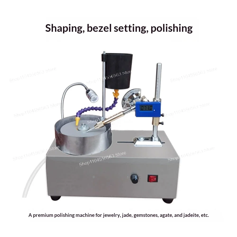 Gemstone Grinding Polishing Machine DC 24V Adjustable Speed Gem Faceting Angle Seal Polishing Equipment for Jewelry Making