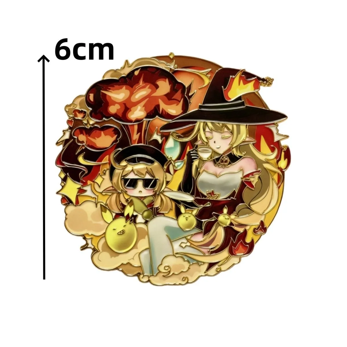 Genshin Impact Sandrone Cosplay-Anstecker Anime Columbina Varka Alice Klee Durin Halloween-Party-Kostüm-Accessoires Rucksack-Pins – Detail 12