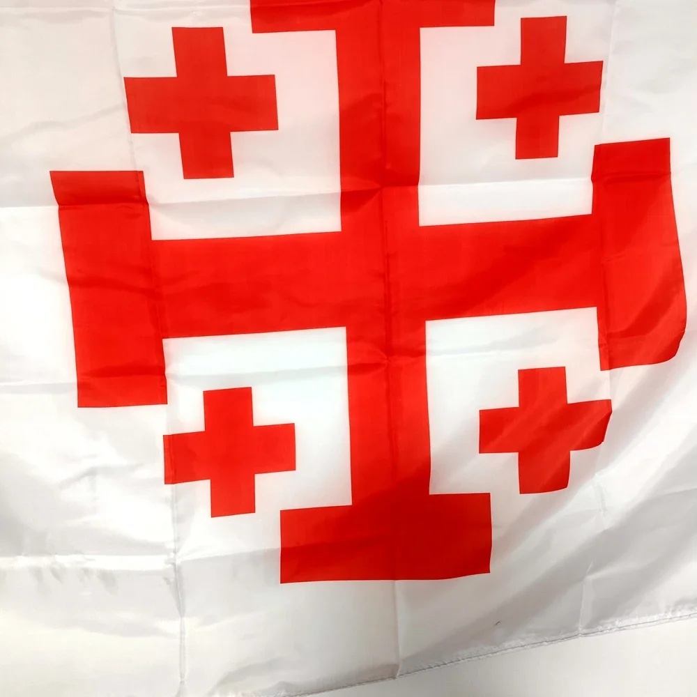 Jerusalem Cross Flag Banner, Indoor and Outdoor Decoration, Big Flag for Celebration, 90x150cm