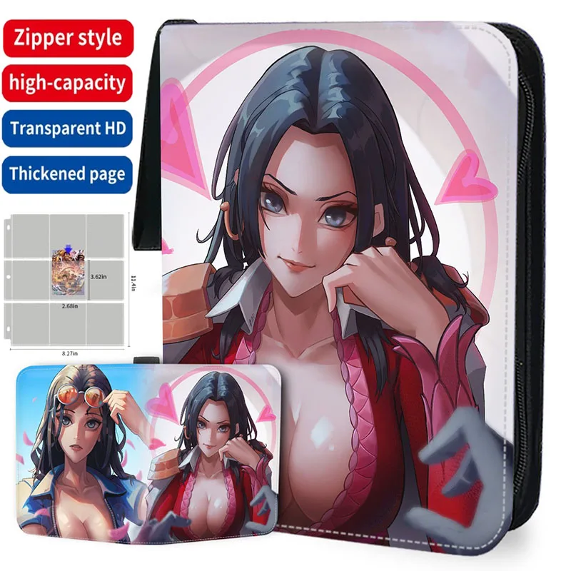 

4/9 Grid With 50 Pages Can Hold 400/900Pcs One Piece Collection Card Binder Book PU Skin Anime Game Card Album Holder Kids Gifts