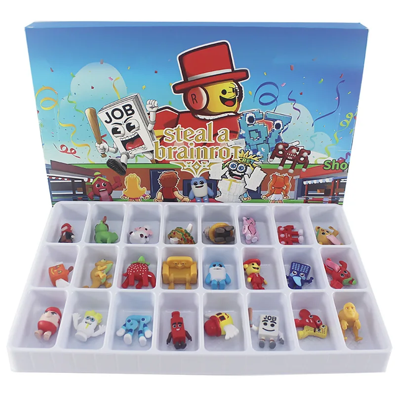 

2026 Steel A Brainrot Game Blind Box 24 шт. Горячая аниме-фигурка Подарочная коробка Game Sprunky Toy Подарок на день рождения Игровые товары для детей