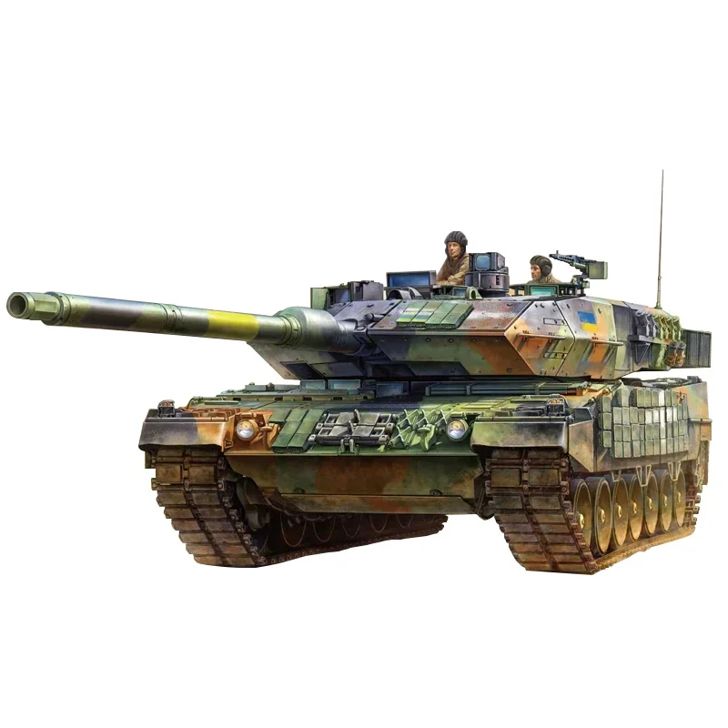 Randmodel assembleren tankmodelkit BT-031 Leopard 2A6 hoofdgevechtstank Oekraïense versie wordt geleverd met metalen loop 1/35