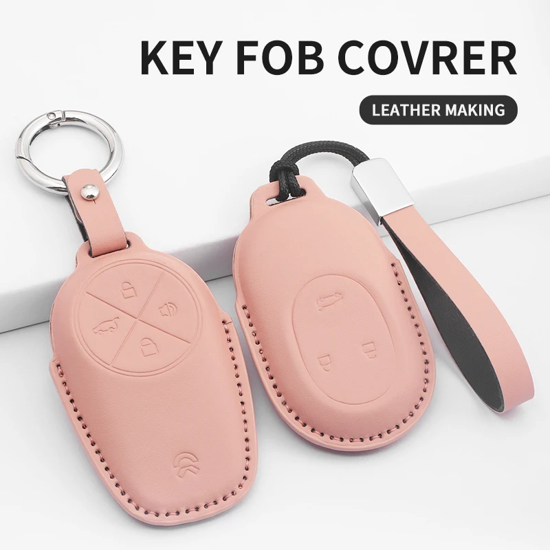 

Car Remote Key Case Cover Shell Fob for Wei Lai NIO ET5 ET7 ES7 EC7 ES6 ES8 2018-2025 PU Keychain Car Styling Accessories