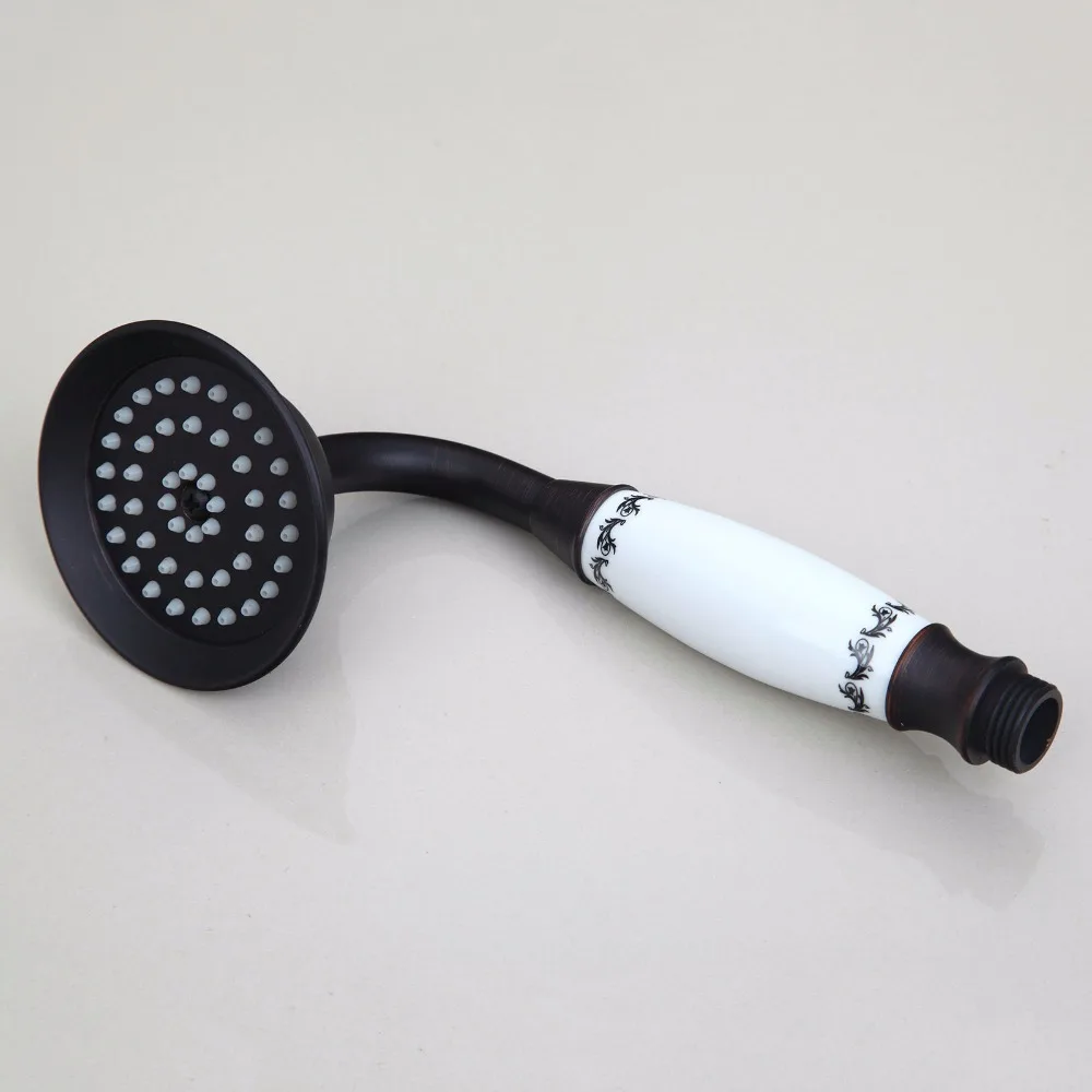 YANKSMART Vintage Black Bathroom Shower Faucet Control Valve Hand Sprayer 8\