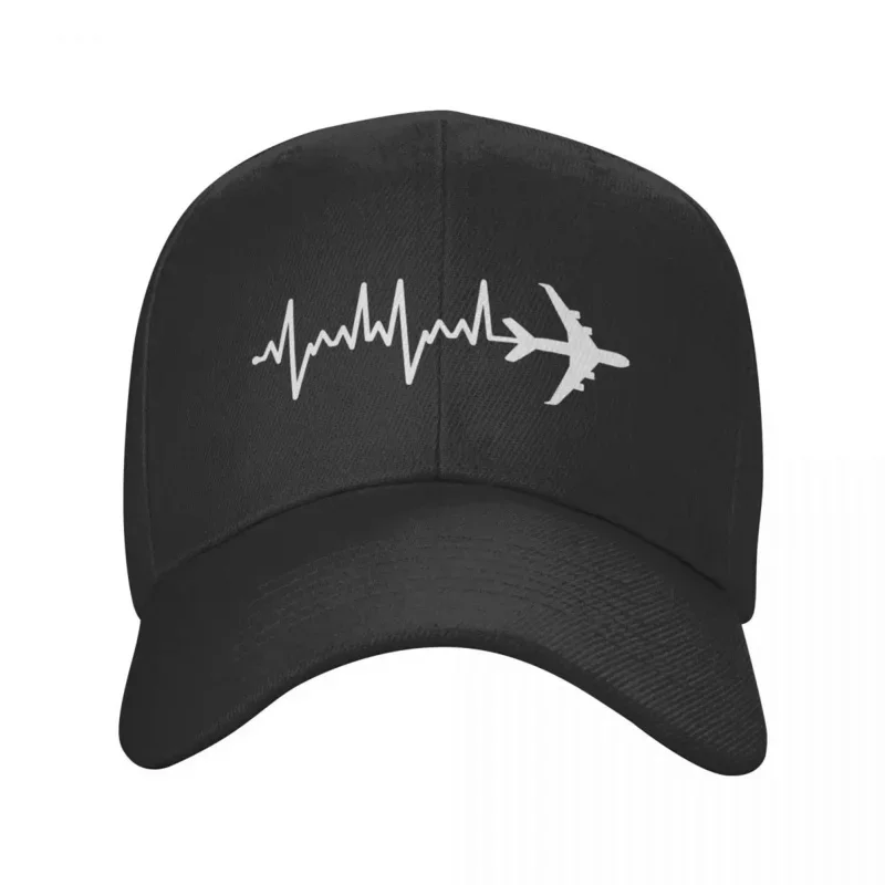 

Aviation Airplane heartbeat pilot baseball cap adult aviator plane gift adjustable dad hat men women hip hop snapback caps