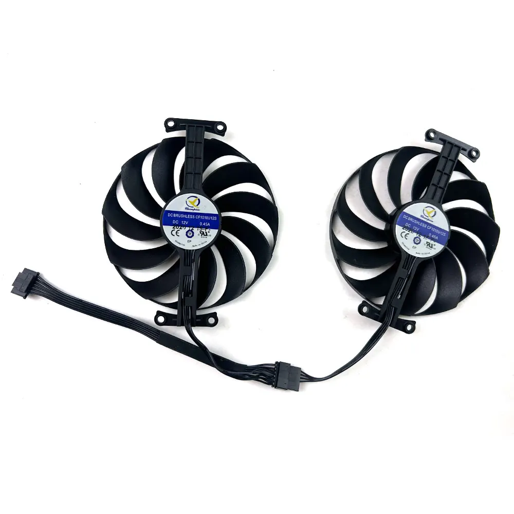 

НОВЫЙ вентилятор для видеокарты 95 мм, 7-контактный, 6-проводной, CF1010U12S для ASUS RTX 3070 3060 Ti DUAL OC, бесшумный режим