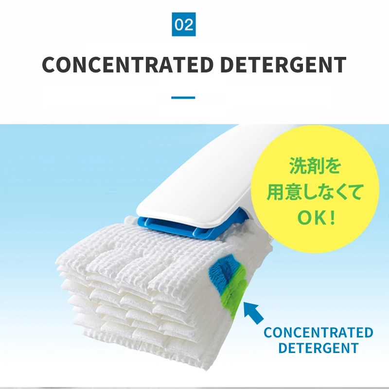 With detergent Disposable toilet brush Japanese style no dead corners replaceable toilet brush head disposable with toilet brush