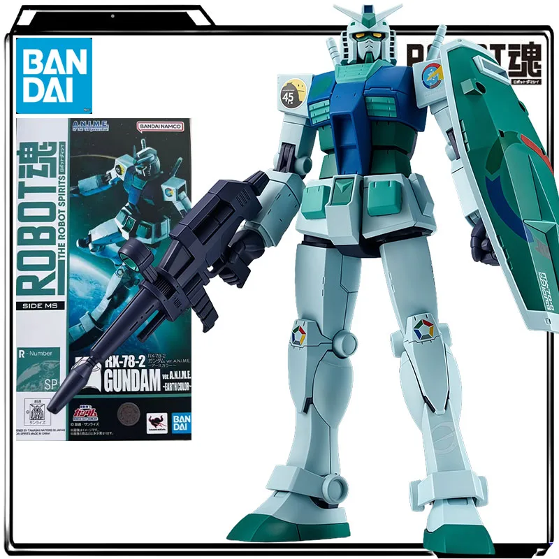

Bandai натуральная аниме-фигурка THE ROBOT SPIRITS RX-78-2 Gundam Earth Color Scheme 125 мм, экшн-фигурки, игрушки для мальчиков, подарок для детей