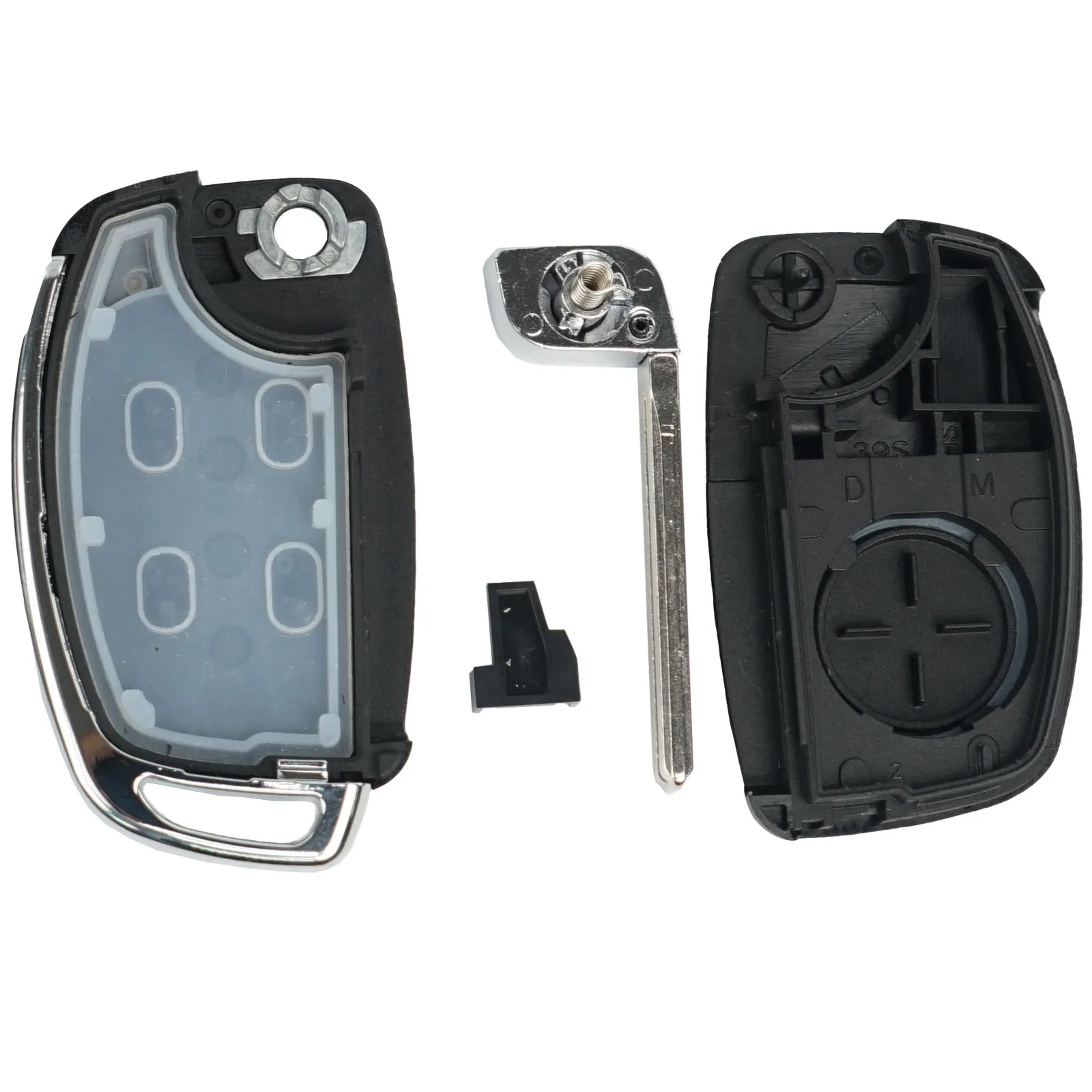 Picture 5: Replacement Key Fob Case for 2013-2019  Hyundai Sonata Santa Fe Flip Key Remote Control Key Fob Shell & Provide cutting services