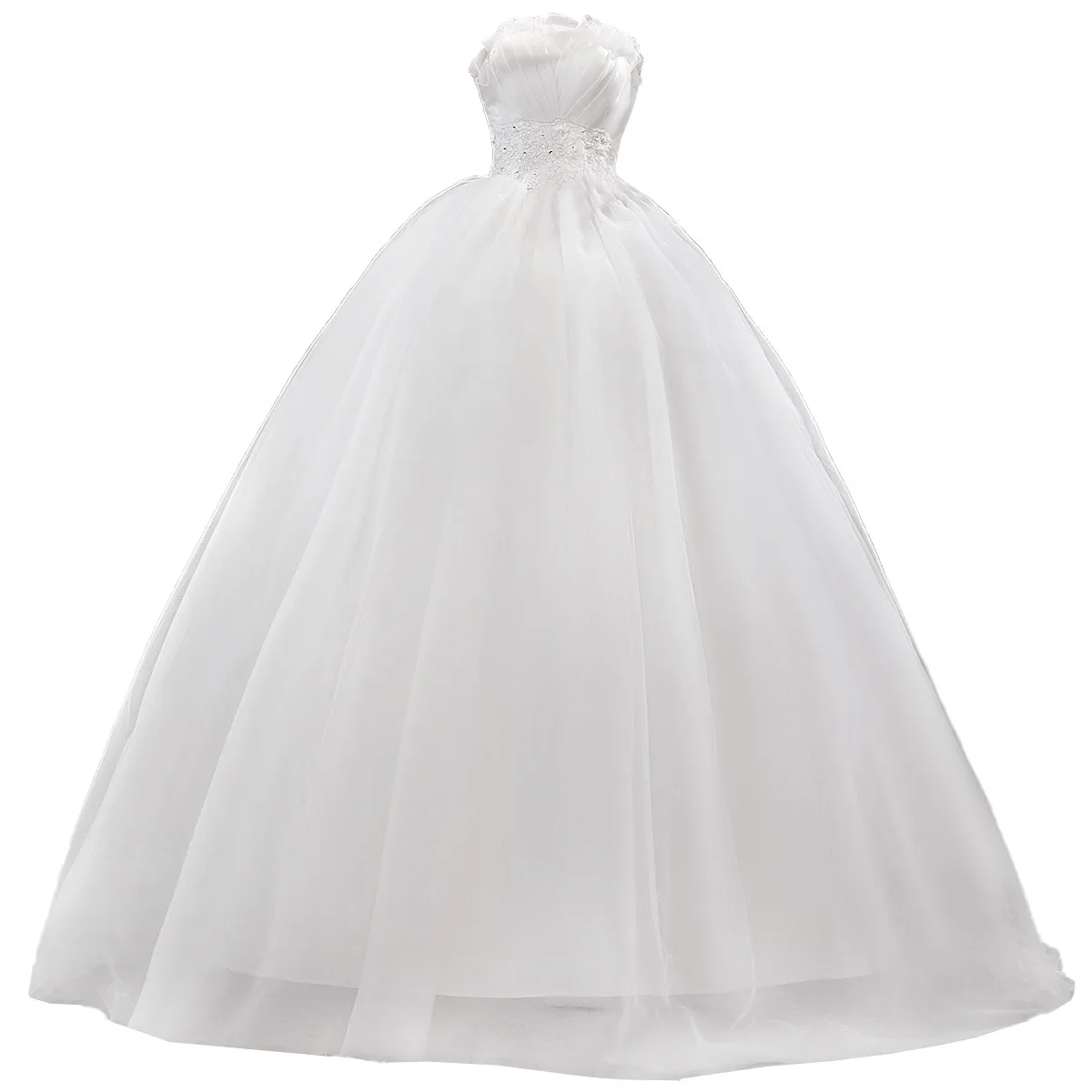 Vestido De Novia personalizado, nuevos vestidos De baile De talla grande sin tirantes, vestidos De Novia con cordones para mujer, Vestido De Novia