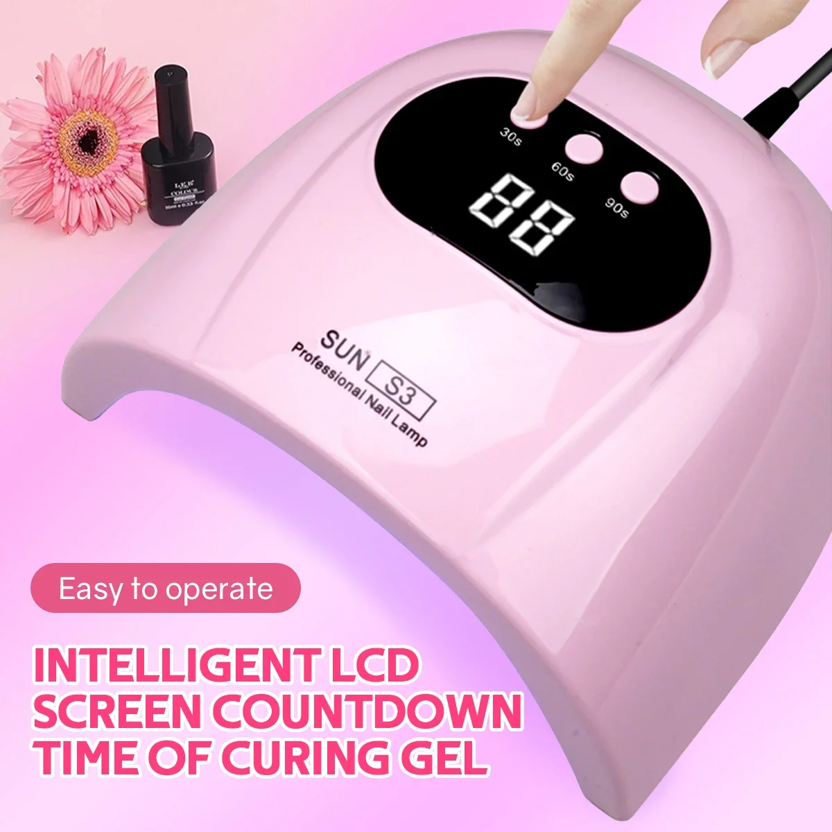 88W UV LED Nail Lamp 24 LEDs Nail Dryer for Nails Gel with 3 Timer Settings Professional UV Cabin Manicure Lamp Nail Art Tools