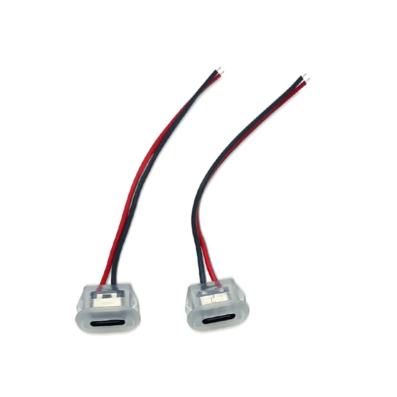 Conector tipo C 2P impermeable de alta calidad, conector de compresión directa, toma de Base hembra, interfaz de carga, 1 unidad, nuevo