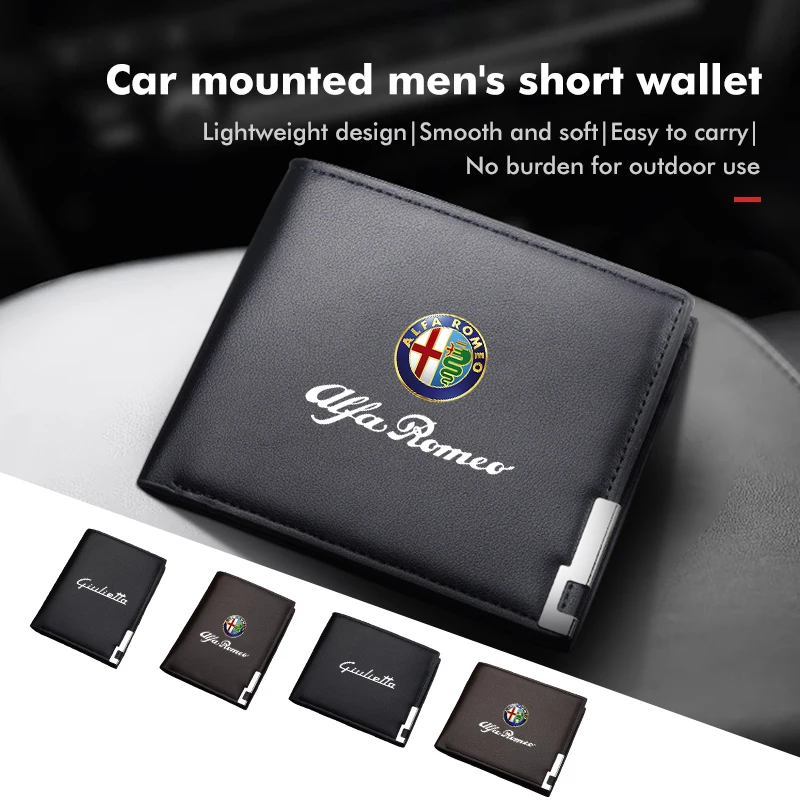 

2026 Hot Sticker Men's Coin Wallet Credit Card Driver License Clip Protector Cover For Alfa Romeo Giulietta 940 2010-2014 2015 2