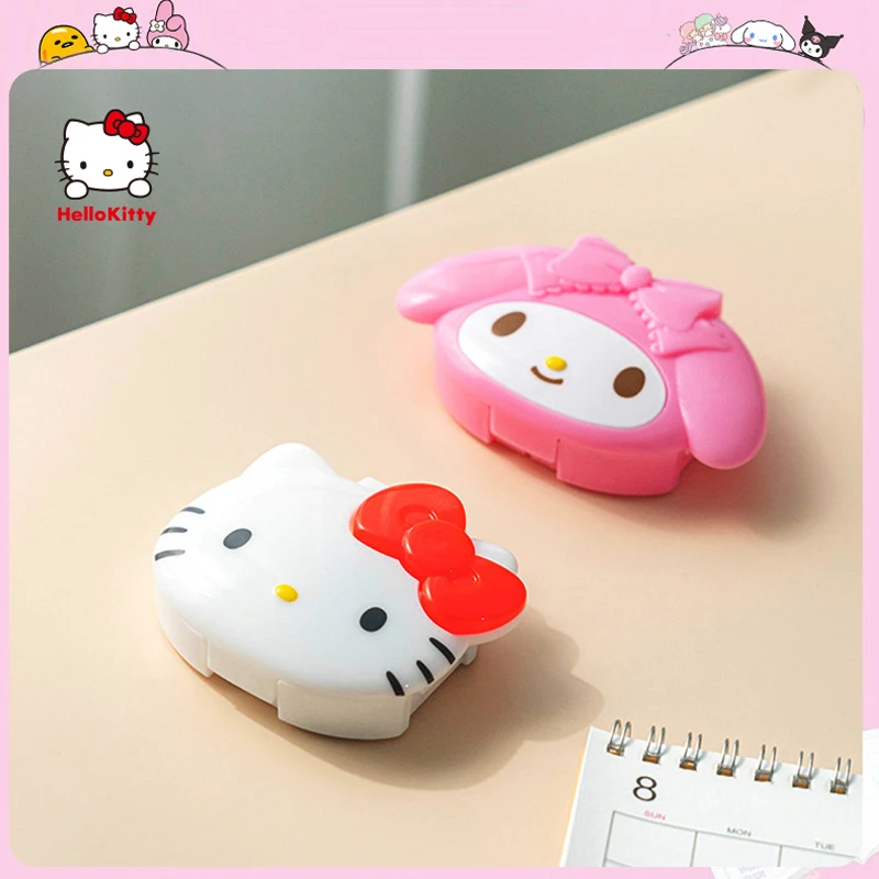 Sanrios Mini Pill Box Anime Figures Hellokitty Portable Pill Case Medication Organizer Cute Mymelody Cartoon Daily Dose Box Gift