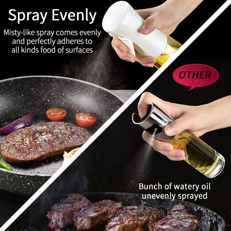 200/300/500ml Oil Spray Bottle BBQ Cooking Olive Oil Sprayer Kitchen Baking Oil Spray Empty Bottle Vinegar Bottle Oil Dispenser