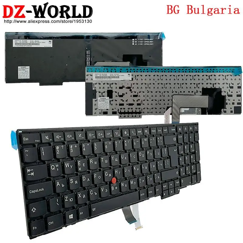 BG-teclado de luz trasera de Bulgaria para Thinkpad, T550, T560, P50S, W540, T540P, W541, W550S, L540, L560, L570, E531, E540, 04Y2355, 04Y2394