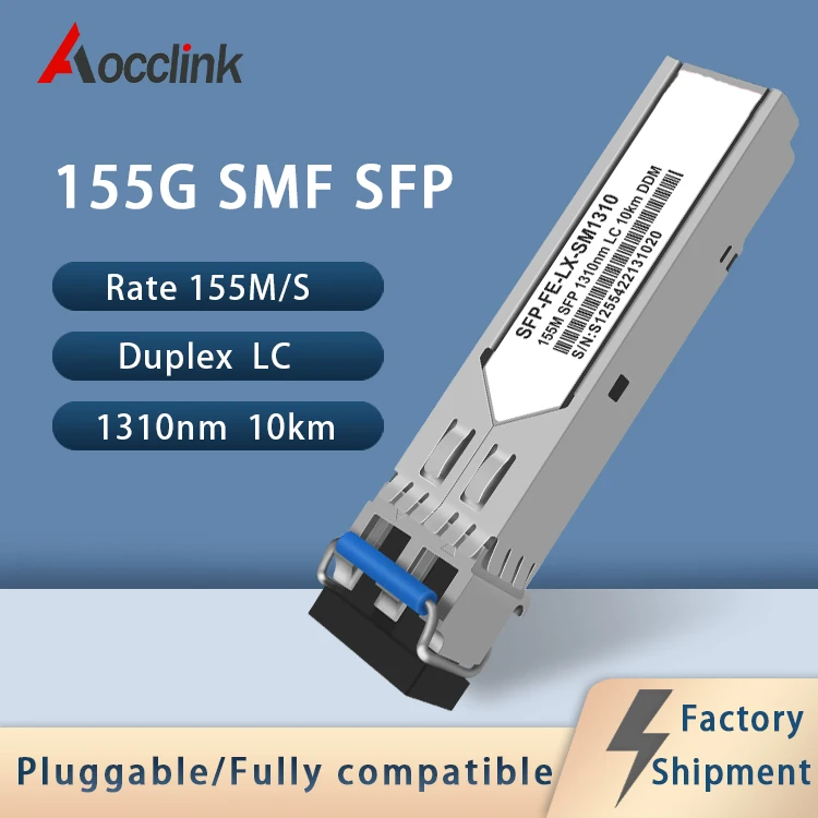 

155M sfp FE-LX-SM1310nm 10km 20km optical modules LC DDM Hot Sale compatible mikrotik 1000BASE SFP