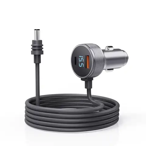For Starlink3-in-1 Charger Mini Dual USB Car Charger 12V-24V Vehicles 5M/16FT Cable Digital Voltmeter Waterproof Extension Cable