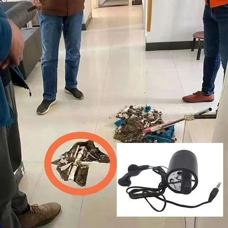 Multifunctional Pipe Water Leak Detector Sound Induction Detector for Construction Pipeline Leakage Inspection